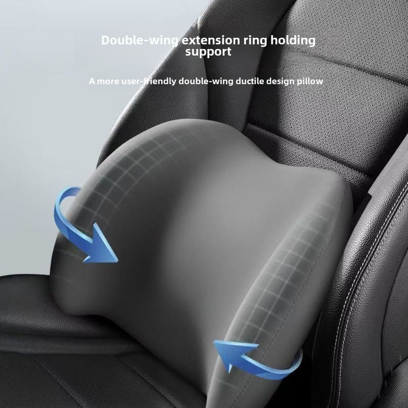 Ergonomic Memory Foam Car Headrest & Lumbar Support Set | Comfortable Long-Distance Driving Essential | Supports Spine & Neck