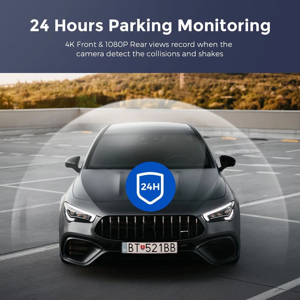 Dynara Best Dual 4K Dash Cam 2025 – WiFi, Front & Rear Cameras