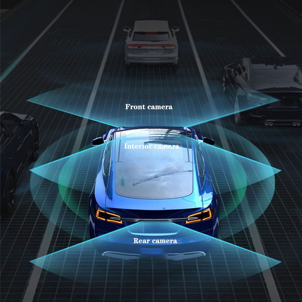 Dynara 4K Dash Cam – 3 Cameras, Night Vision, 256G Storage & Easy Installation