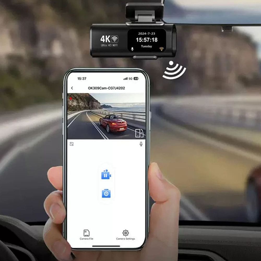 Dynara Best Dual 4K Dash Cam 2025 – WiFi, Front & Rear Cameras