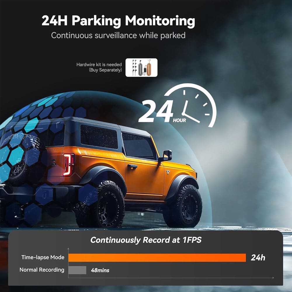 Dynara Best Dash Cam 2025 – 4K, Night Vision & GPS for Car Security