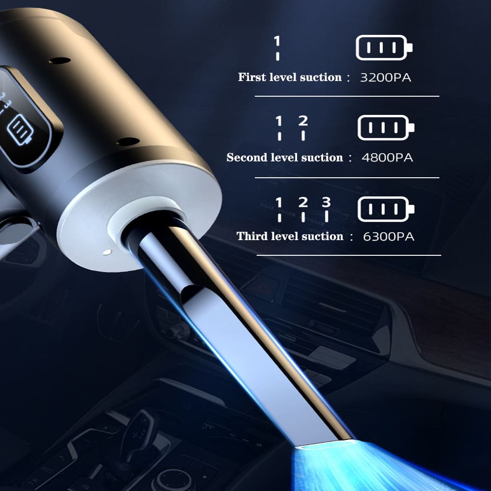 Dynara Car Vacuum Cleaner, Air Duster & Blower – 3-in-1 Multi-Function