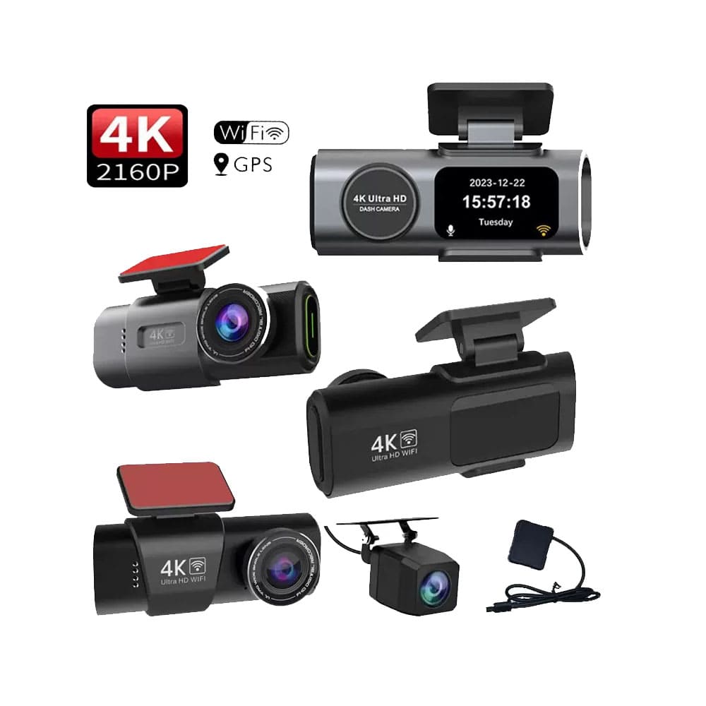 Dynara Best Dual 4K Dash Cam 2025 – WiFi, Front & Rear Cameras