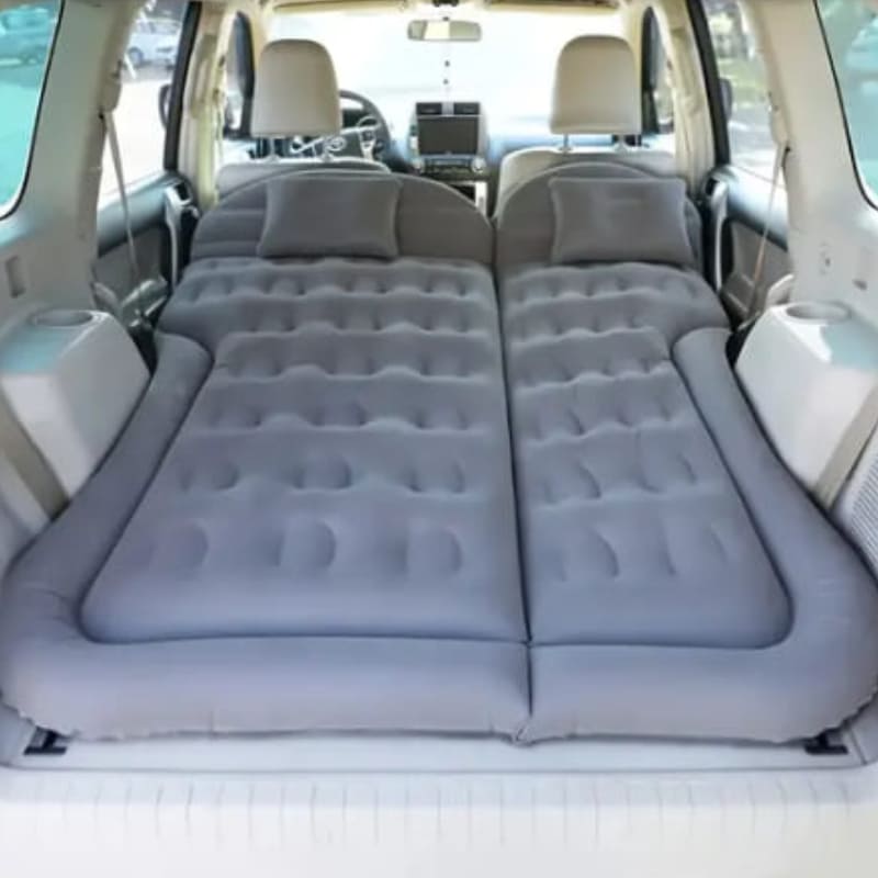 Car Trunk Inflatable Bed – Velvet Fabric & PVC Back, Comfortable and Convenient Car Mattress for Travel and Camping