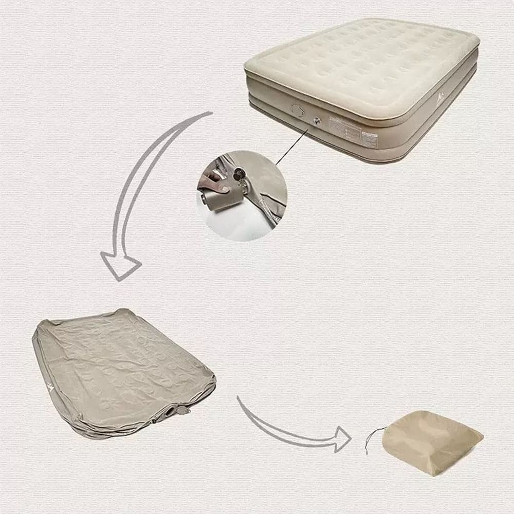 Twin Air Mattress with Built-In Pump – Inflatable Bed for Camping