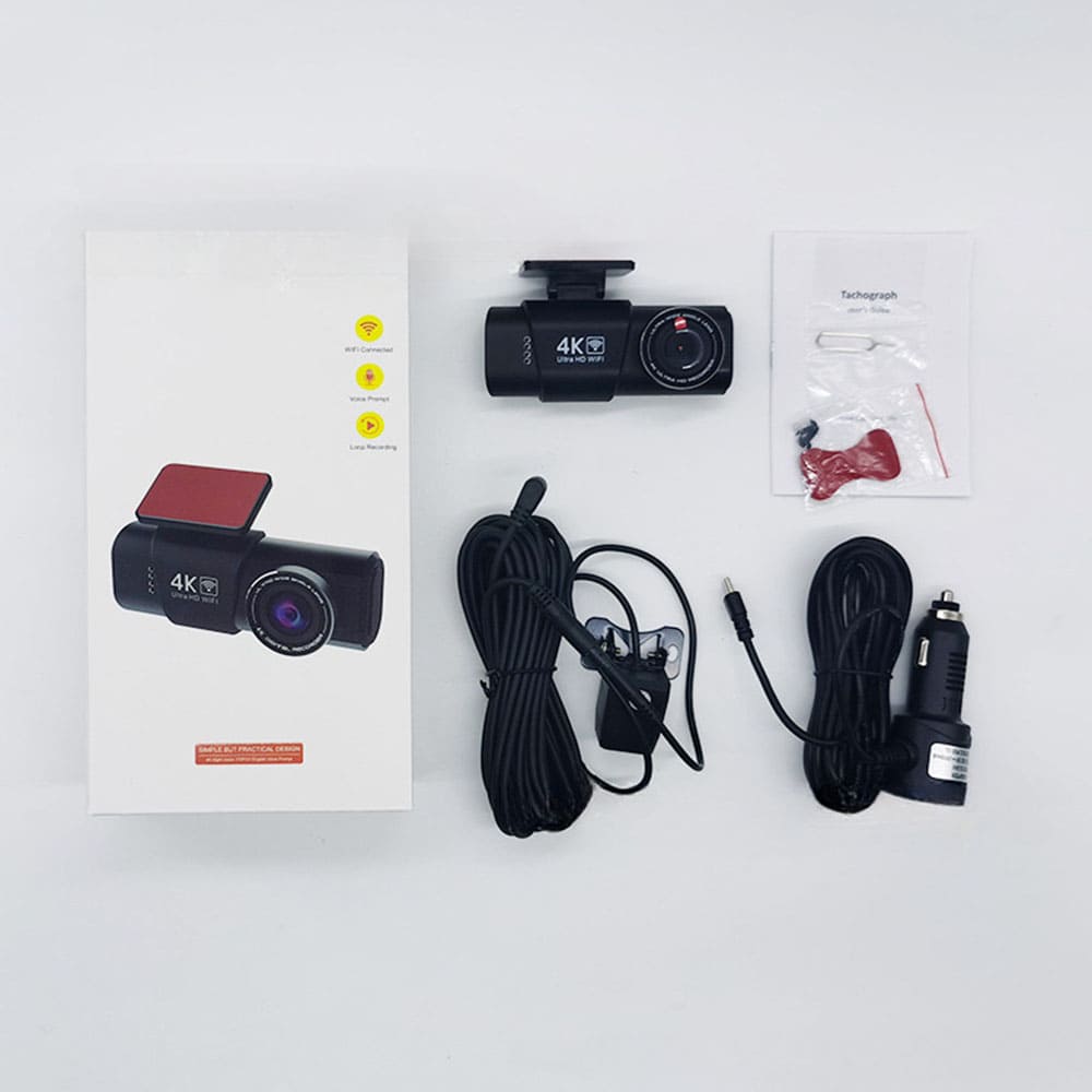 Dynara Best Dual 4K Dash Cam 2025 – WiFi, Front & Rear Cameras