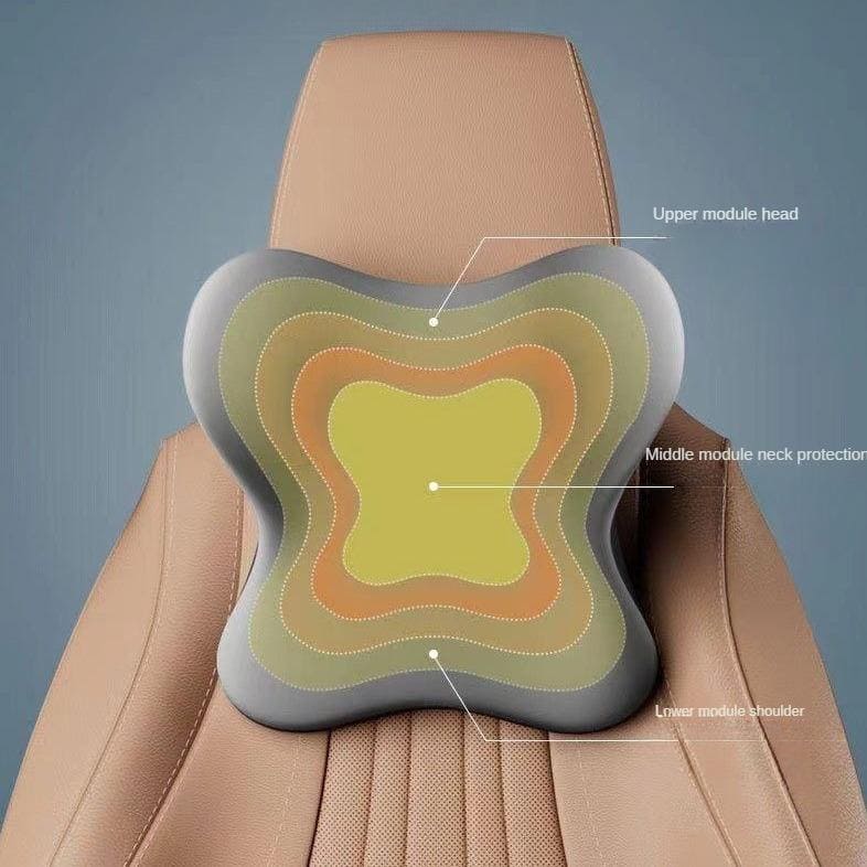 Premium Memory Foam Car Headrest, Neckrest, and Lumbar Pillow Set – Enhance Driving Comfort, Spinal Support, and Fatigue Relief