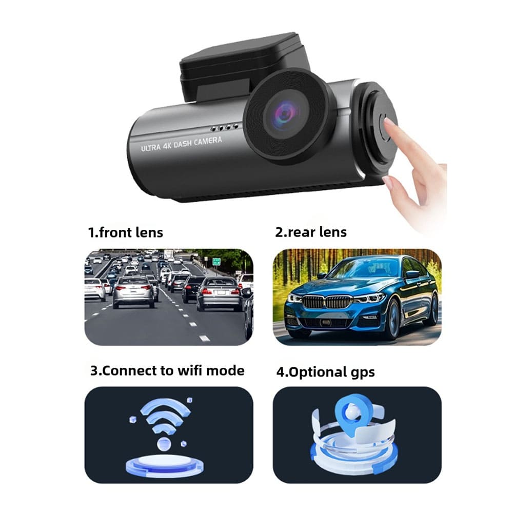 产品标题: Dynara 4K Dash Cam for Car – Night Vision, 4K Resolution