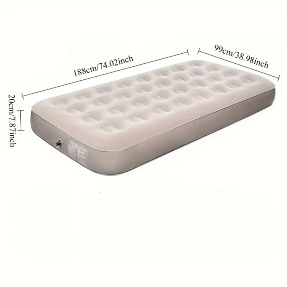 Inflatable Mattress Air Bed – Thick Honeycomb Column Design with Velvet Surface