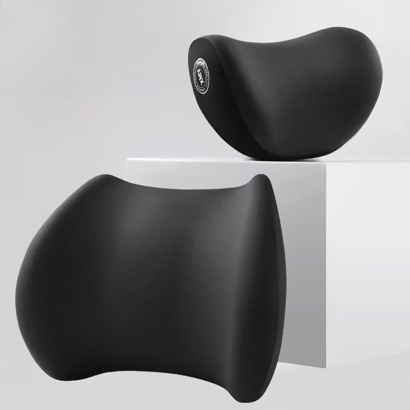 Ergonomic Memory Foam Car Headrest & Lumbar Support Set | Comfortable Long-Distance Driving Essential | Supports Spine & Neck