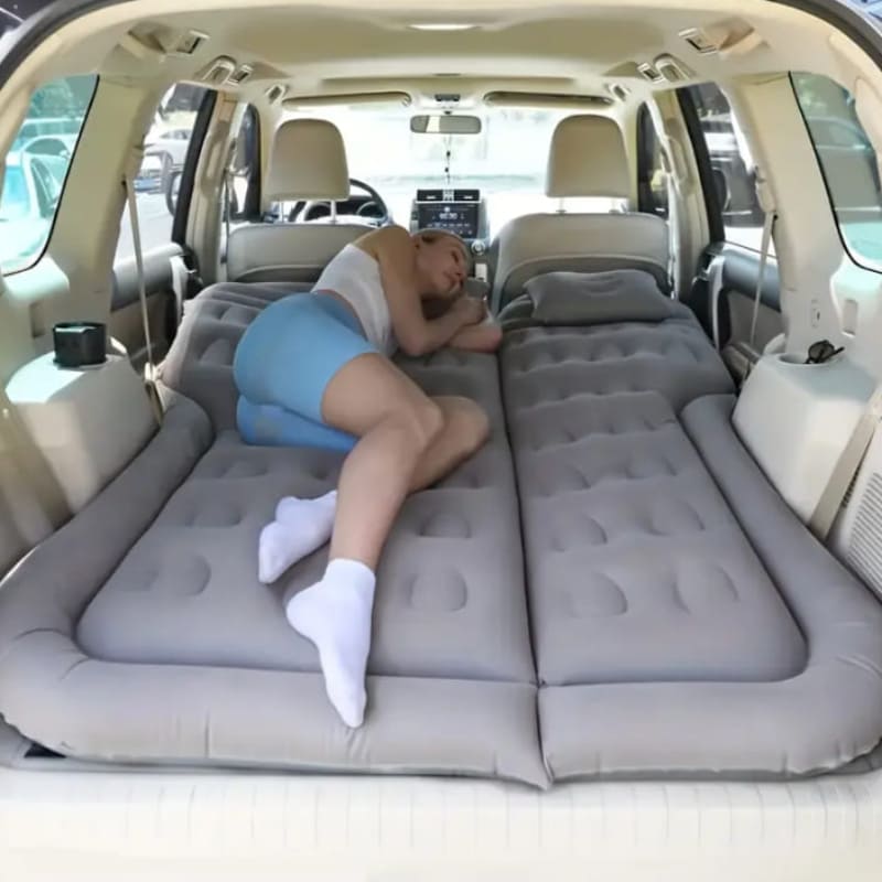 Car Trunk Inflatable Bed – Velvet Fabric & PVC Back, Comfortable and Convenient Car Mattress for Travel and Camping