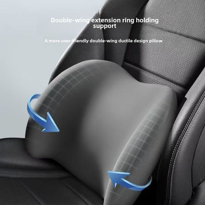Ergonomic Memory Foam Car Headrest & Lumbar Support Set | Comfortable Long-Distance Driving Essential | Supports Spine & Neck