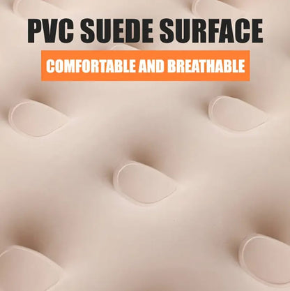 Thick Inflatable Bed with Honeycomb Column Design, Reinforced Belt, Skin-Friendly Velvet Surface, Comfortable and Durable