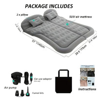Car Air Mattress – Inflatable Velvet PVC Bed for Trunk & Back Seat