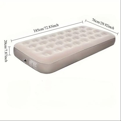 Thick Inflatable Bed with Honeycomb Column Design, Reinforced Belt, Skin-Friendly Velvet Surface, Comfortable and Durable