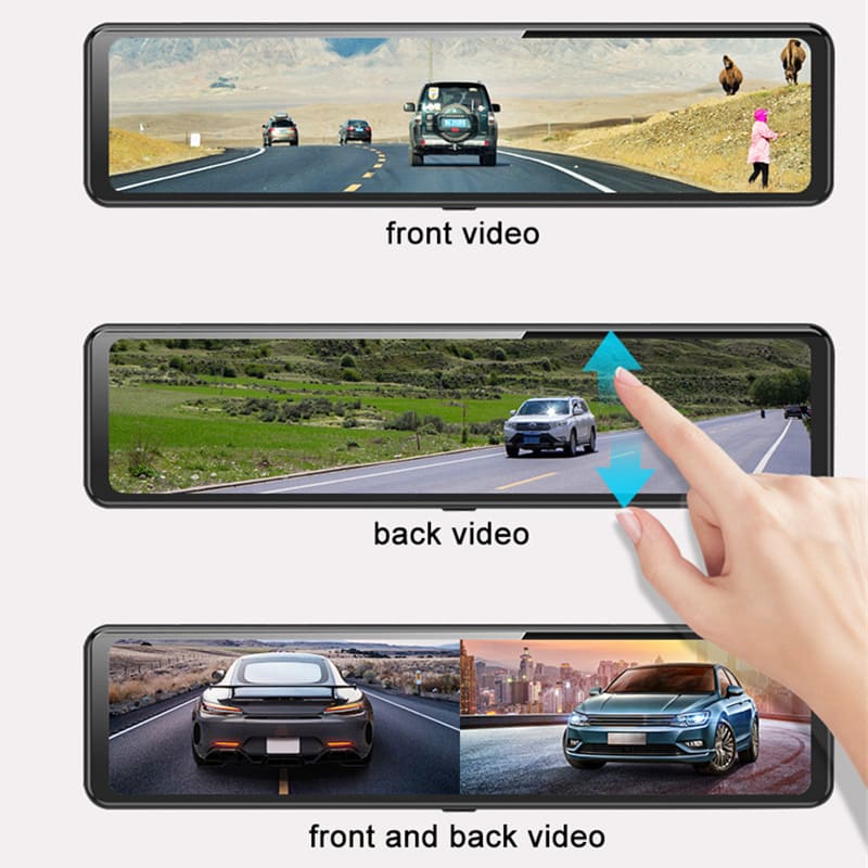 Streaming Media Night Vision Dash Cam | 4K Dual Lens Front and Rear Recording, ADAS, Vehicle Distance Detection, Wi-Fi Connectivity
