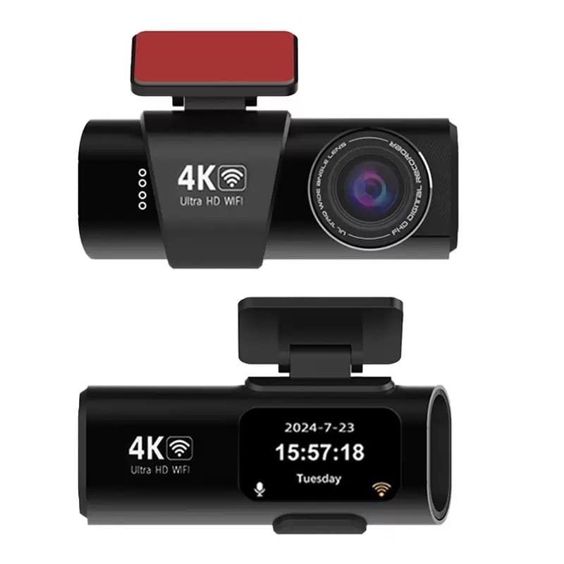 4K HD Car Dash Cam - Front and Rear Dual Recording, Night Vision, Parking Monitor, 1.47-Inch Display