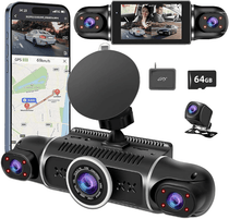 Dynara 360° 4 Channel Dash Cam – Front Rear Inside, Night Vision, WiFi Parking Mode