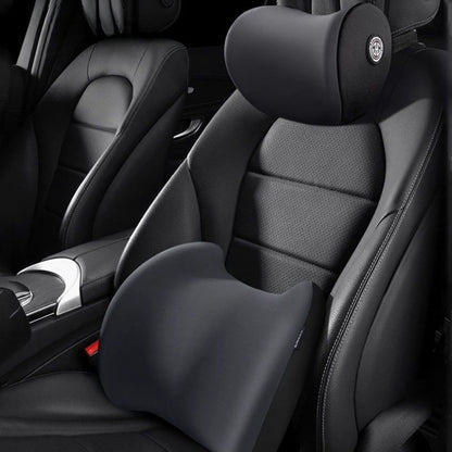 Dynara Lumbar & Headrest Car Pillow – Memory Foam for Comfort