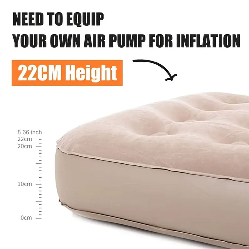 Inflatable Mattress Air Bed – Thick Honeycomb Column Design with Velvet Surface