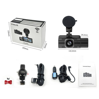4K Night Vision Dash Cam with Parking Mode – Easy Installation
