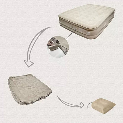 Twin Air Mattress with Built-In Pump – Inflatable Bed for Camping