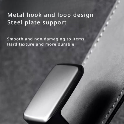 2PC Leather Car Headrest Hooks – Back Seat Hanger & Tablet Holder