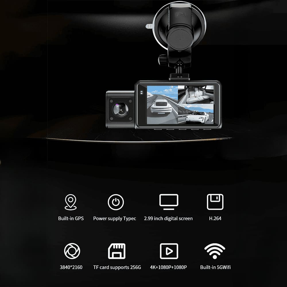 4K Night Vision Dash Cam with Parking Mode – Easy Installation