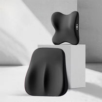 Car Headrest Memory Foam Neck & Lumbar Support Pillow Set