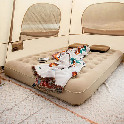 Inflatable Mattress Air Bed – Thick Honeycomb Column Design with Velvet Surface