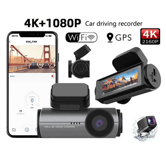4K Rearview Mirror Streaming Dash Cam Dual Recording Built-in GPS Night Vision 2.99-Inch HD Display