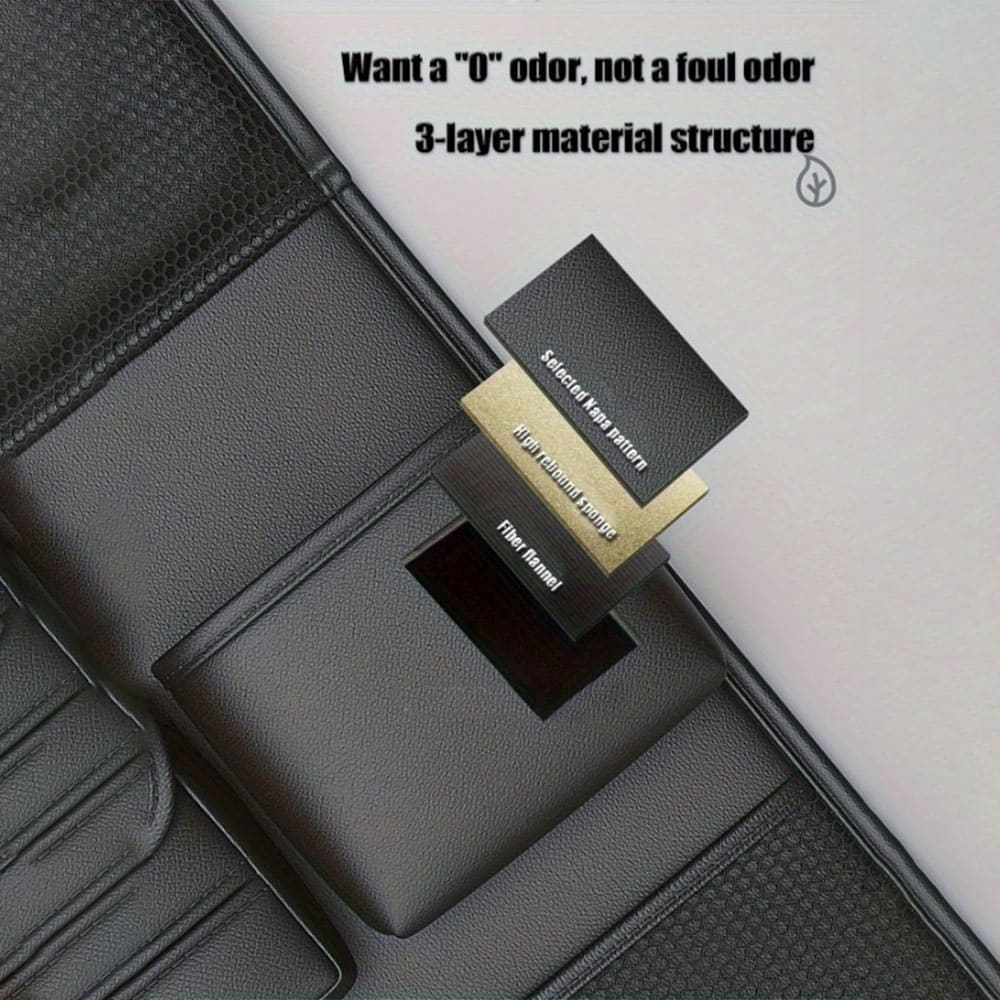 Car Back Seat Organizer – Leather Foldable Tray Design