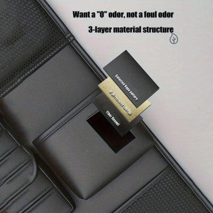 Car Back Seat Organizer – Leather Foldable Tray Design