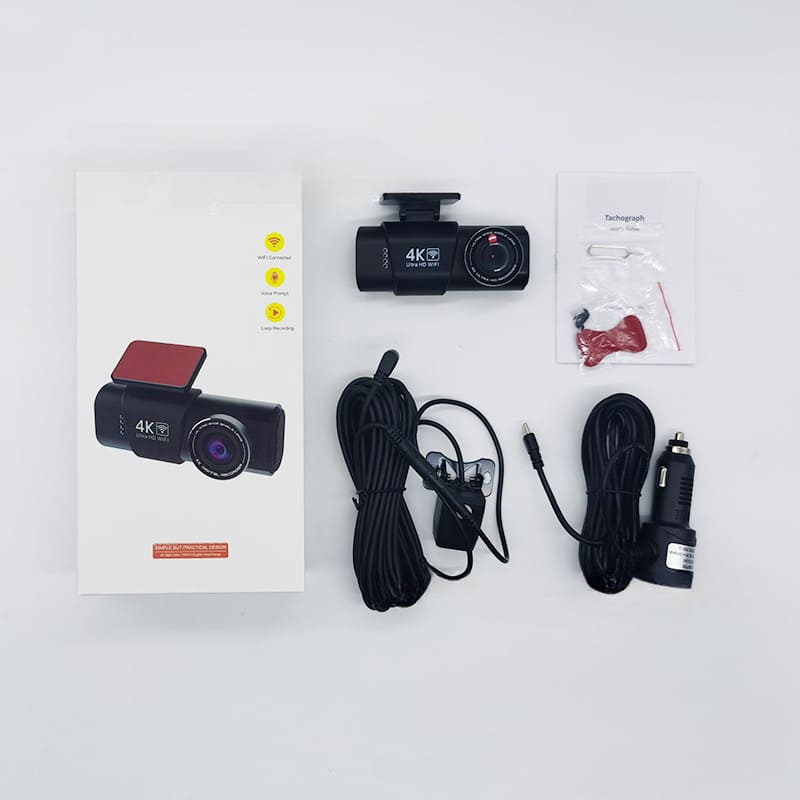 4K HD Car Dash Cam - Front and Rear Dual Recording, Night Vision, Parking Monitor, 1.47-Inch Display