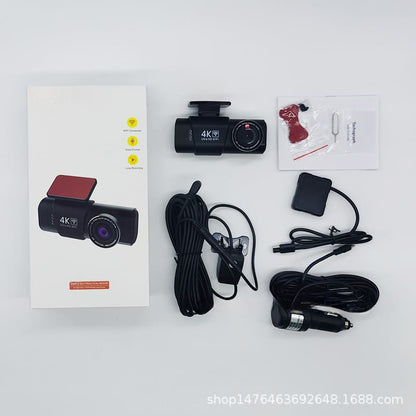 4K HD Car Dash Cam - Front and Rear Dual Recording, Night Vision, Parking Monitor, 1.47-Inch Display