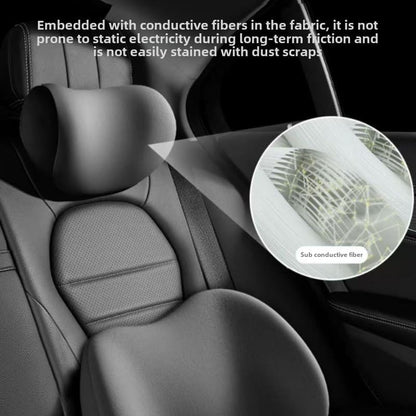 Ergonomic Memory Foam Car Headrest & Lumbar Support Set | Comfortable Long-Distance Driving Essential | Supports Spine & Neck