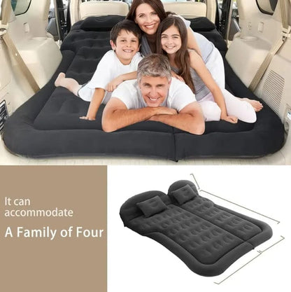 Car Trunk Inflatable Bed – Velvet Fabric & PVC Back, Comfortable and Convenient Car Mattress for Travel and Camping
