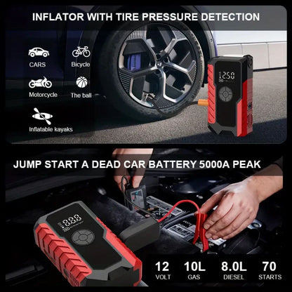 Dynara Jump Starter & Air Compressor Portable – 5000A Peak Power
