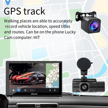 4K 3-Lens Dash Cam with GPS & Night Vision