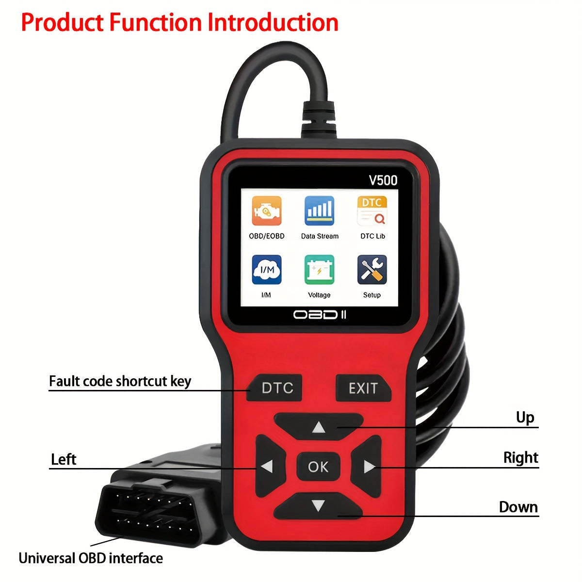 Dynara V500 OBD2 Scanner – Professional Code Reader & Automotive Diagnostic Tool
