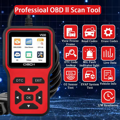 Dynara V500 OBD2 Scanner – Professional Code Reader & Automotive Diagnostic Tool