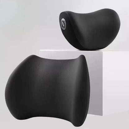 Ergonomic Memory Foam Car Headrest & Lumbar Support Set | Comfortable Long-Distance Driving Essential | Supports Spine & Neck