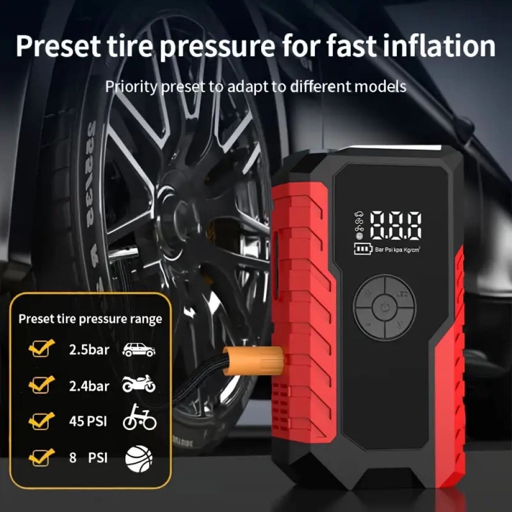 Dynara Jump Starter & Air Compressor Portable – 5000A Peak Power