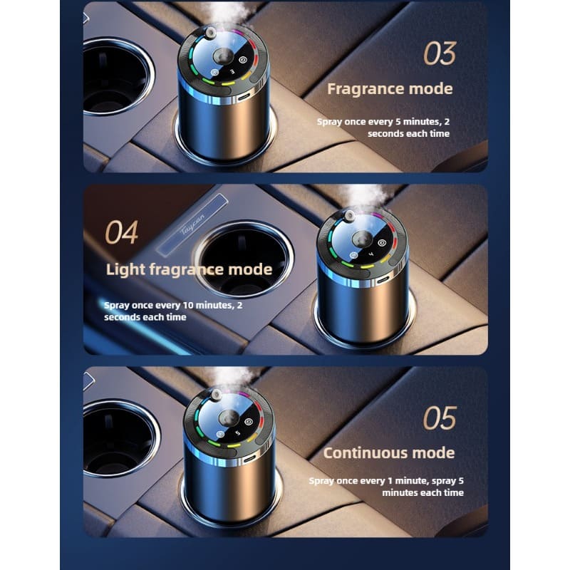 Car Diffuser & Humidifier | 5-Level Adjust | Starry Roof | Auto On/Off