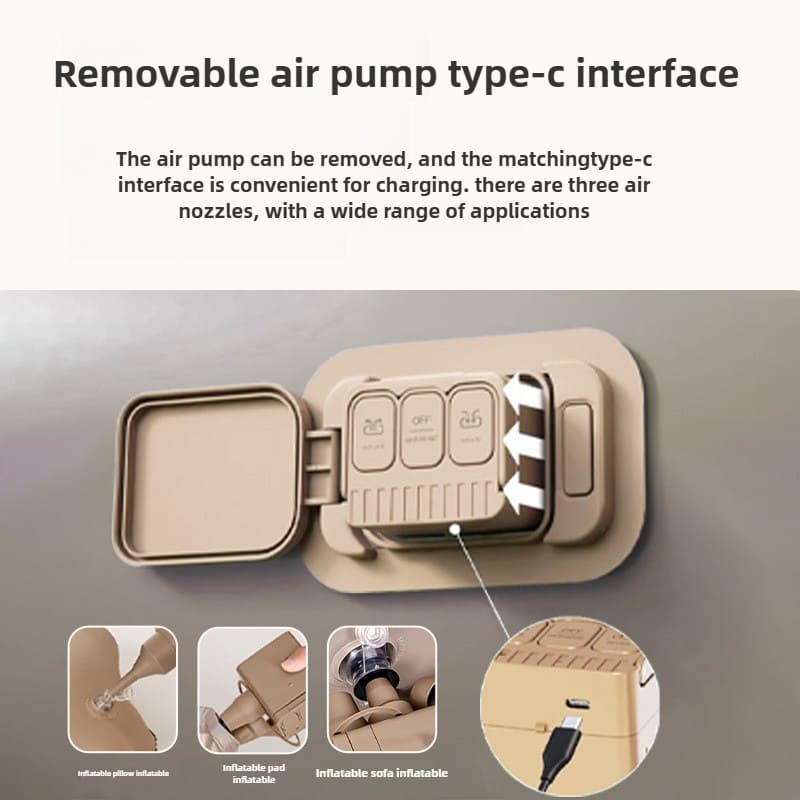 Wireless Lithium Pump | Auto Inflate & Suction | 4kpa Pressure | USB-C