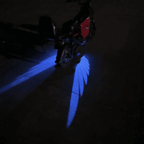 Motorcycle LED Angel Wing Light with ambient lighting and LED strip lights